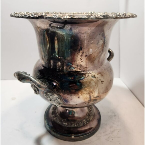 Vintage Sheridan Victorian Silverplate Ice Champagne Wine Bucket Trophy Style - Picture 5 of 16